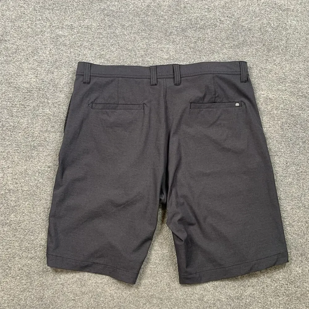 Travis Mathew Shorts Mens 36 Grizzly Grey 10 Inch Stretch Lightweight Golf Chino